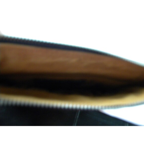 Patricia Nash Ebbe Woven Straw Cassini Leather Wristlet Striped Black - Picture 6 of 13